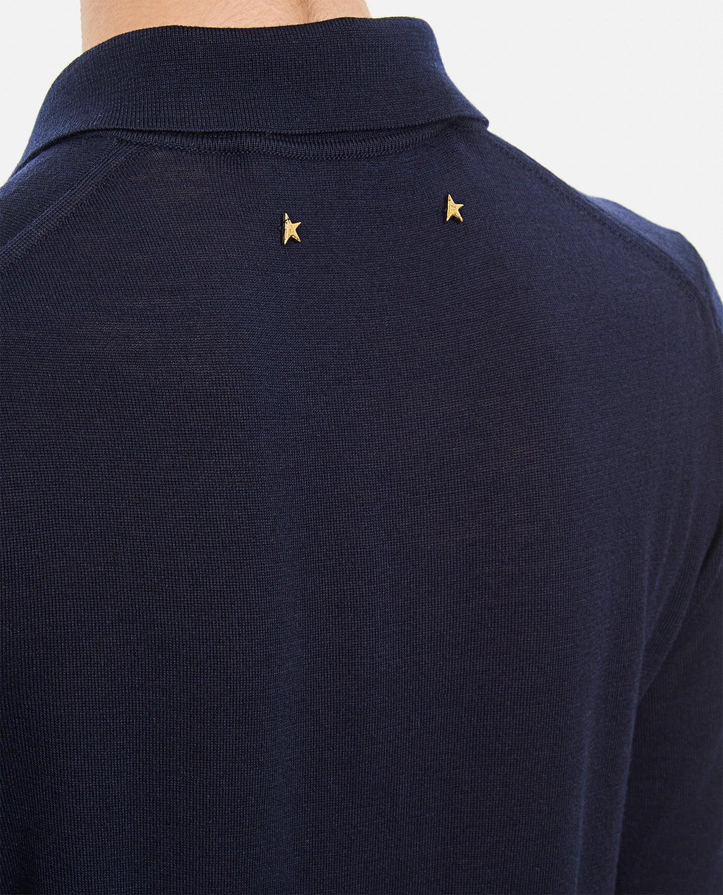 LONG-SLEEVED VIRGIN WOOL POLO SWEATER