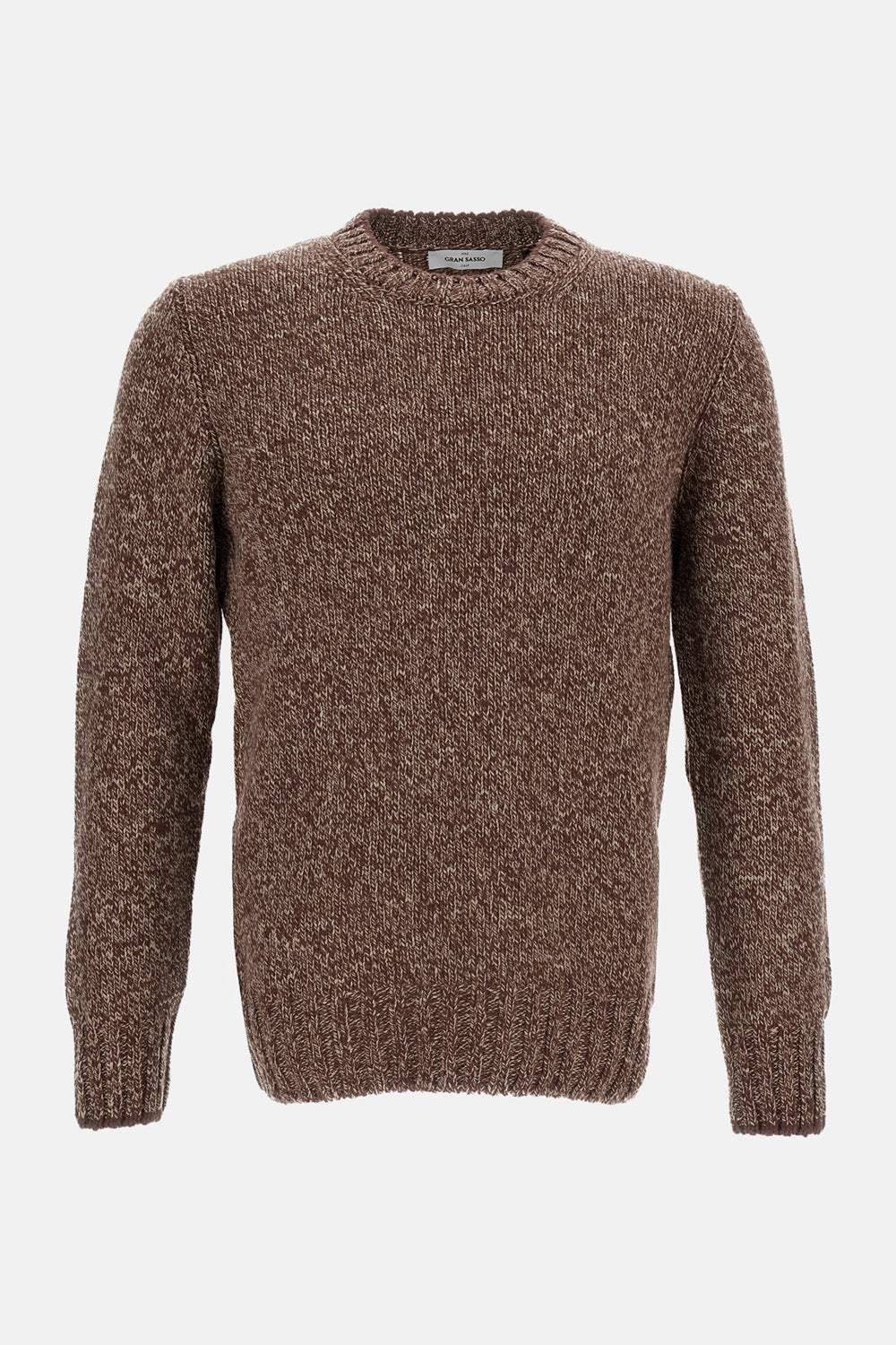 CREWNECK HERRINGBONE SWEATER