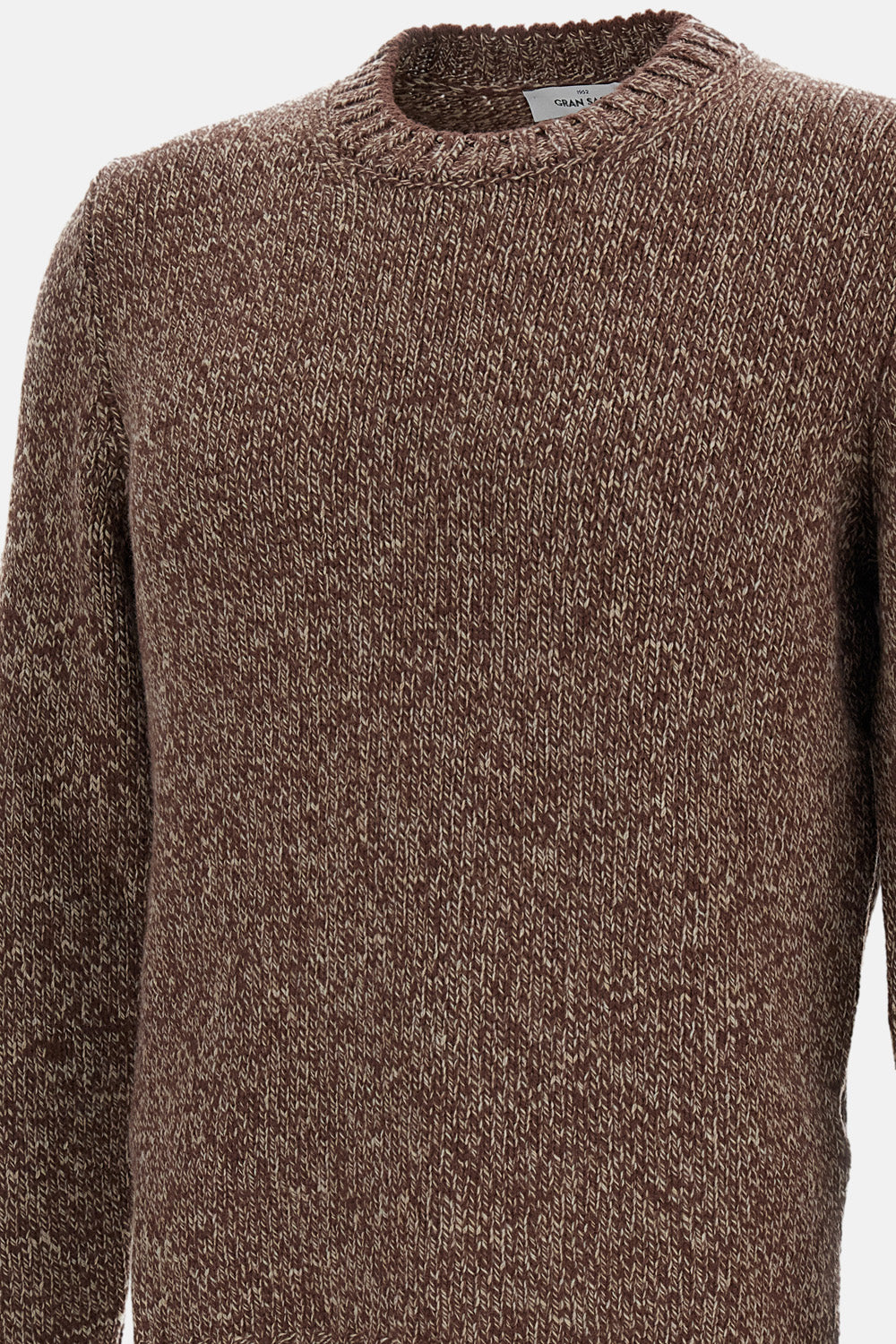CREWNECK HERRINGBONE SWEATER