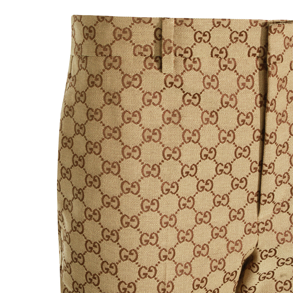 BEIGE EBONY COTTON BLEND PANTS
