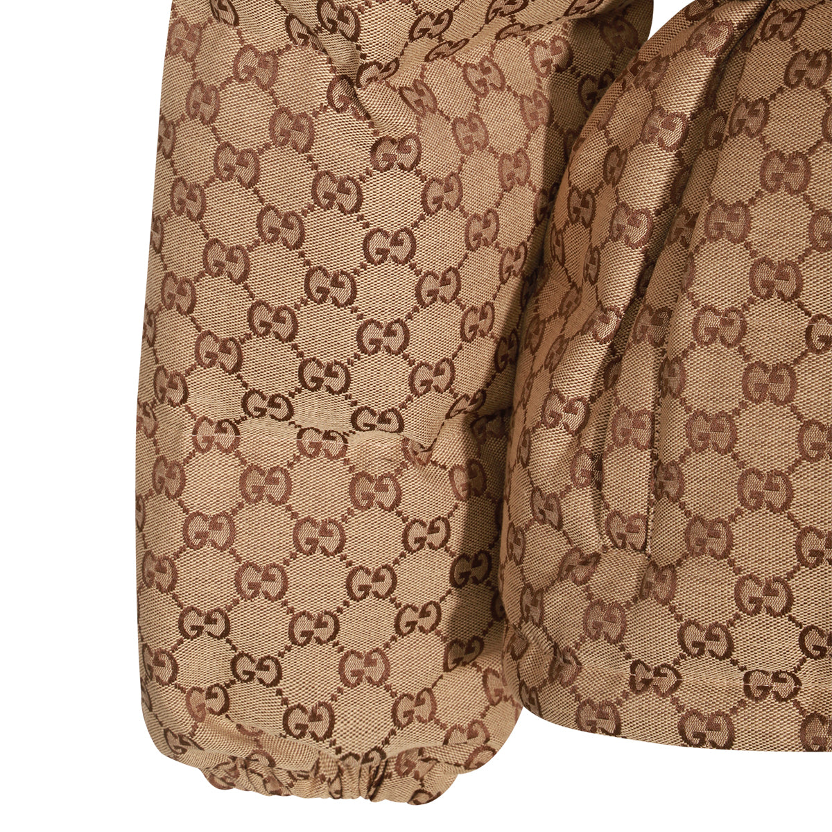 BEIGE COTTON GG PUFFER DOWN JACKET