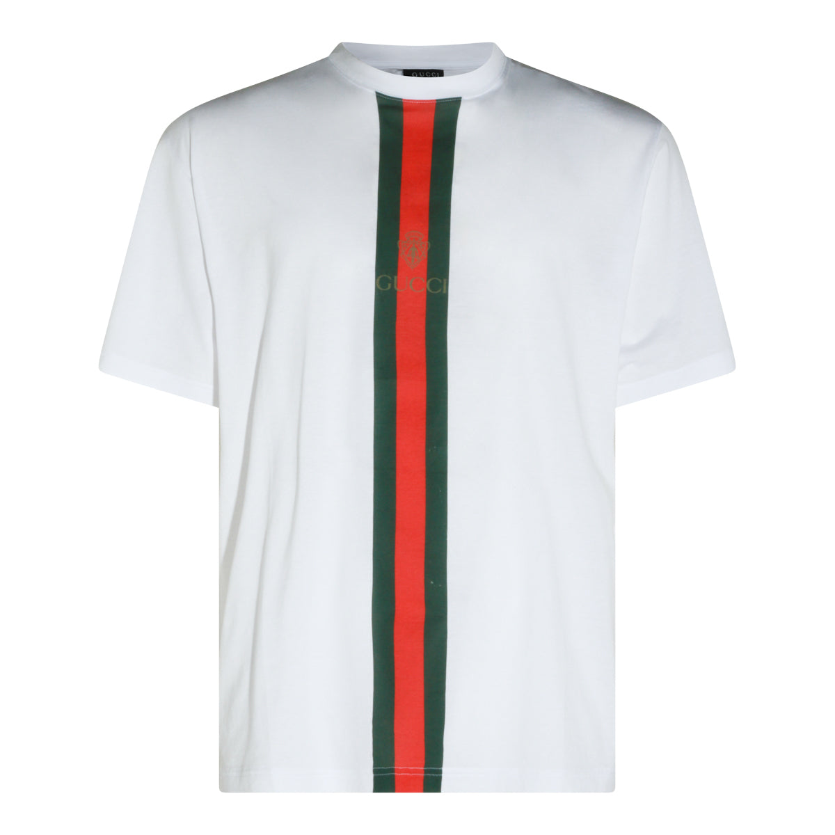 WHITE COTTON WEB RIBBON T-SHIRT