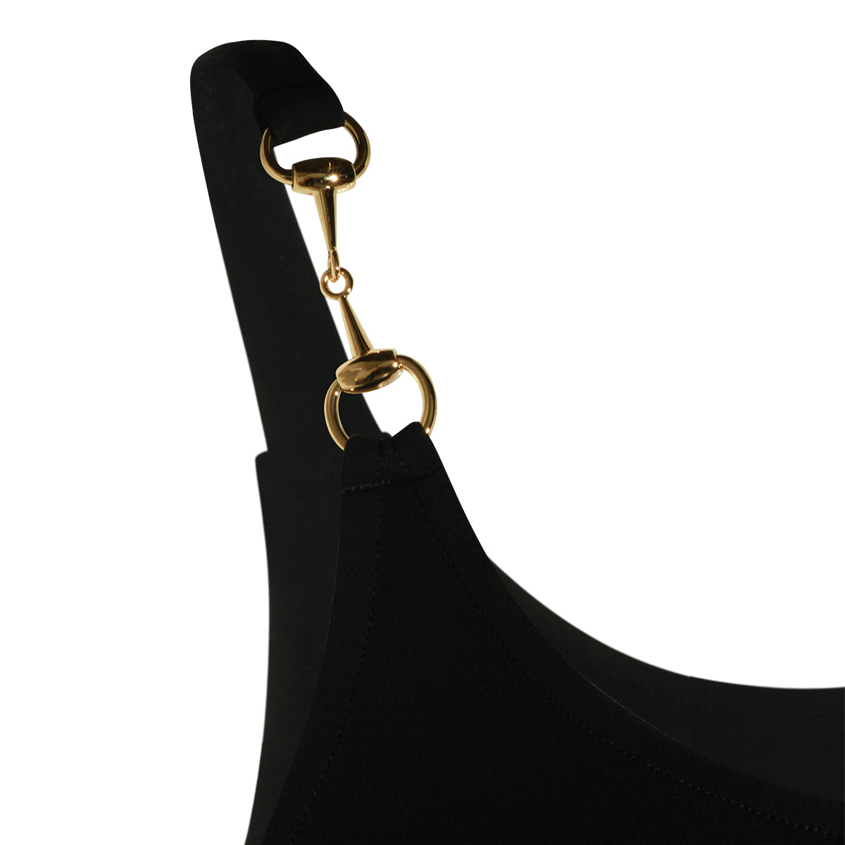 BLACK STRETCH HORSEBIT TOP