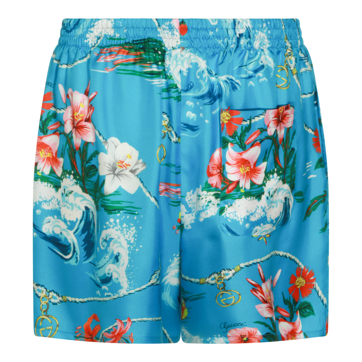 MULTICOLOR SILK SHORTS