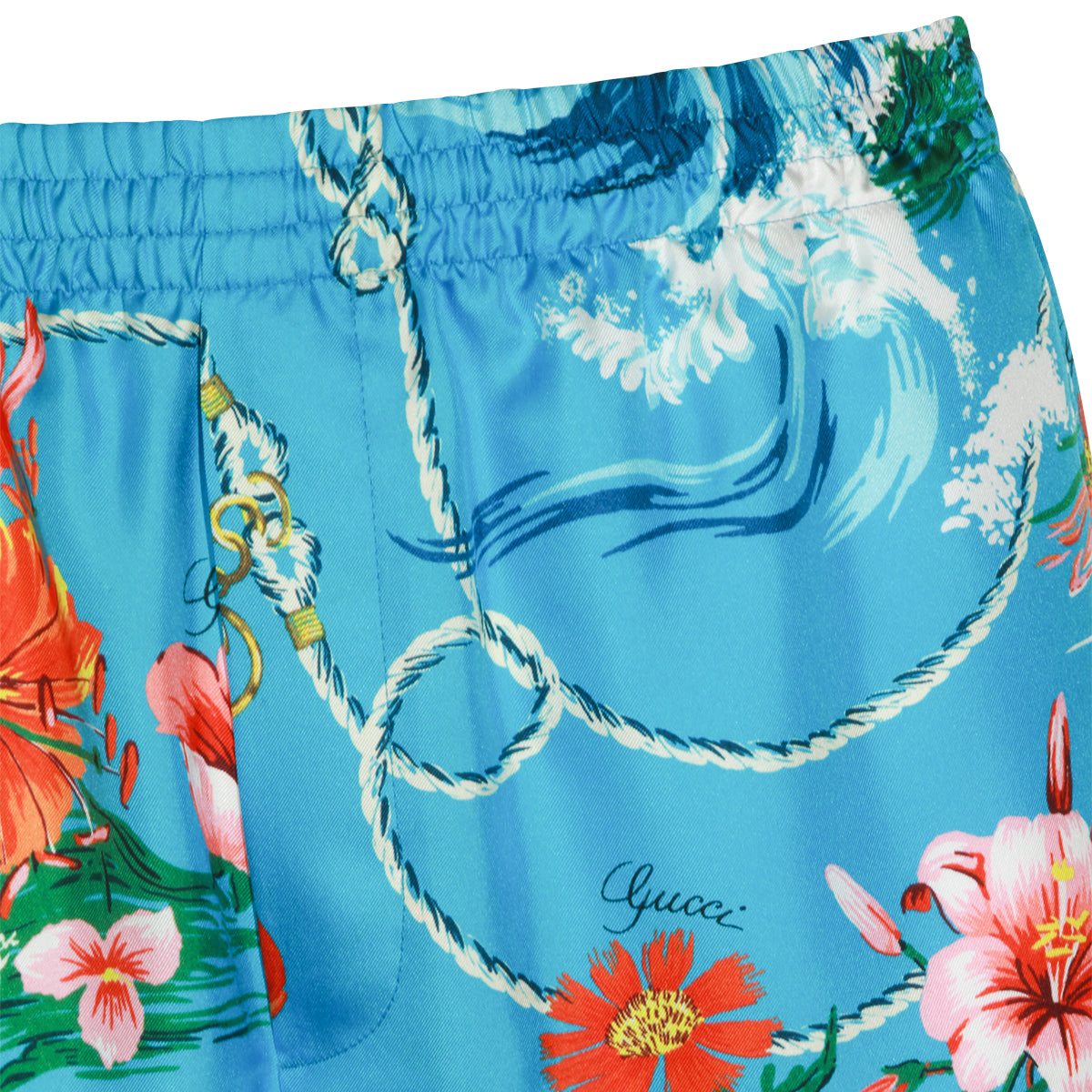 MULTICOLOR SILK SHORTS