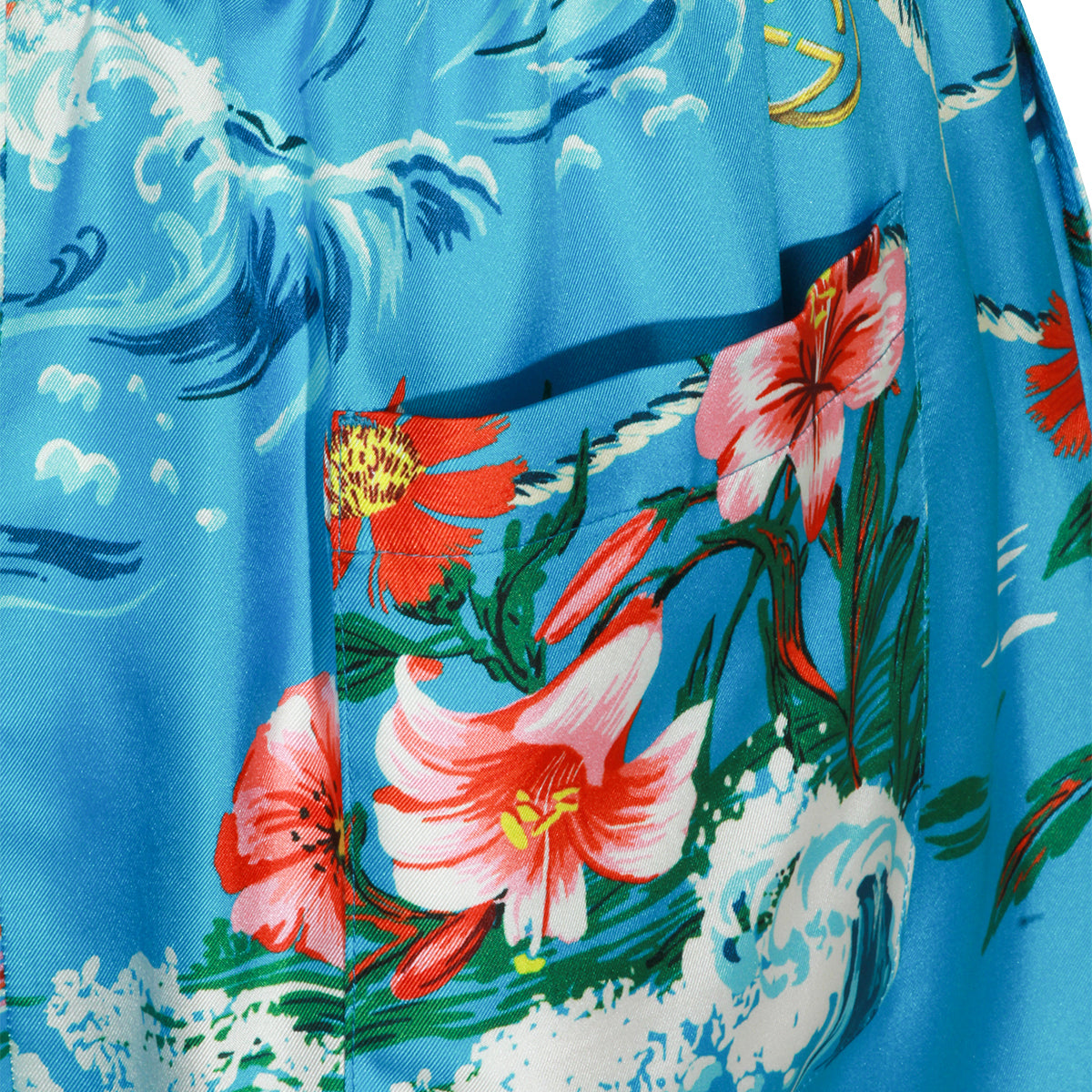 MULTICOLOR SILK SHORTS