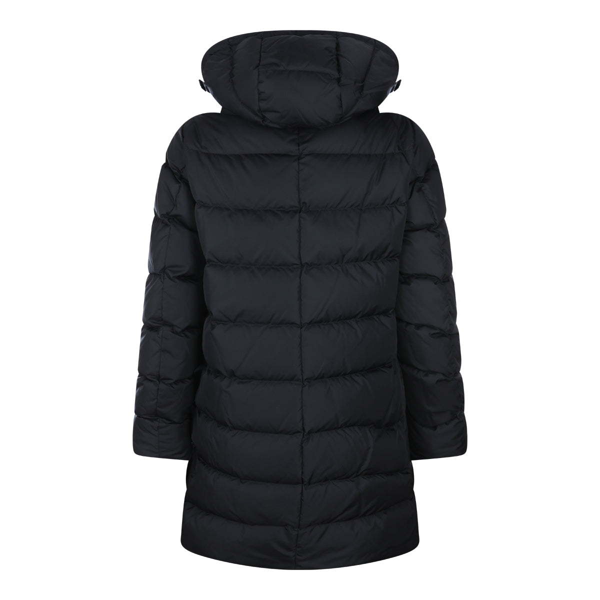 BLACK PUFFER MID DOWN JACKET