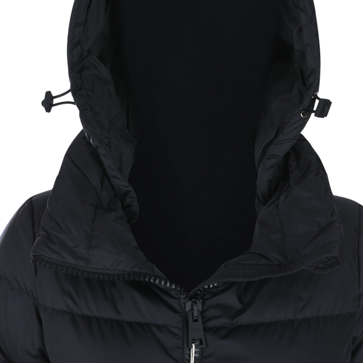 BLACK PUFFER MID DOWN JACKET