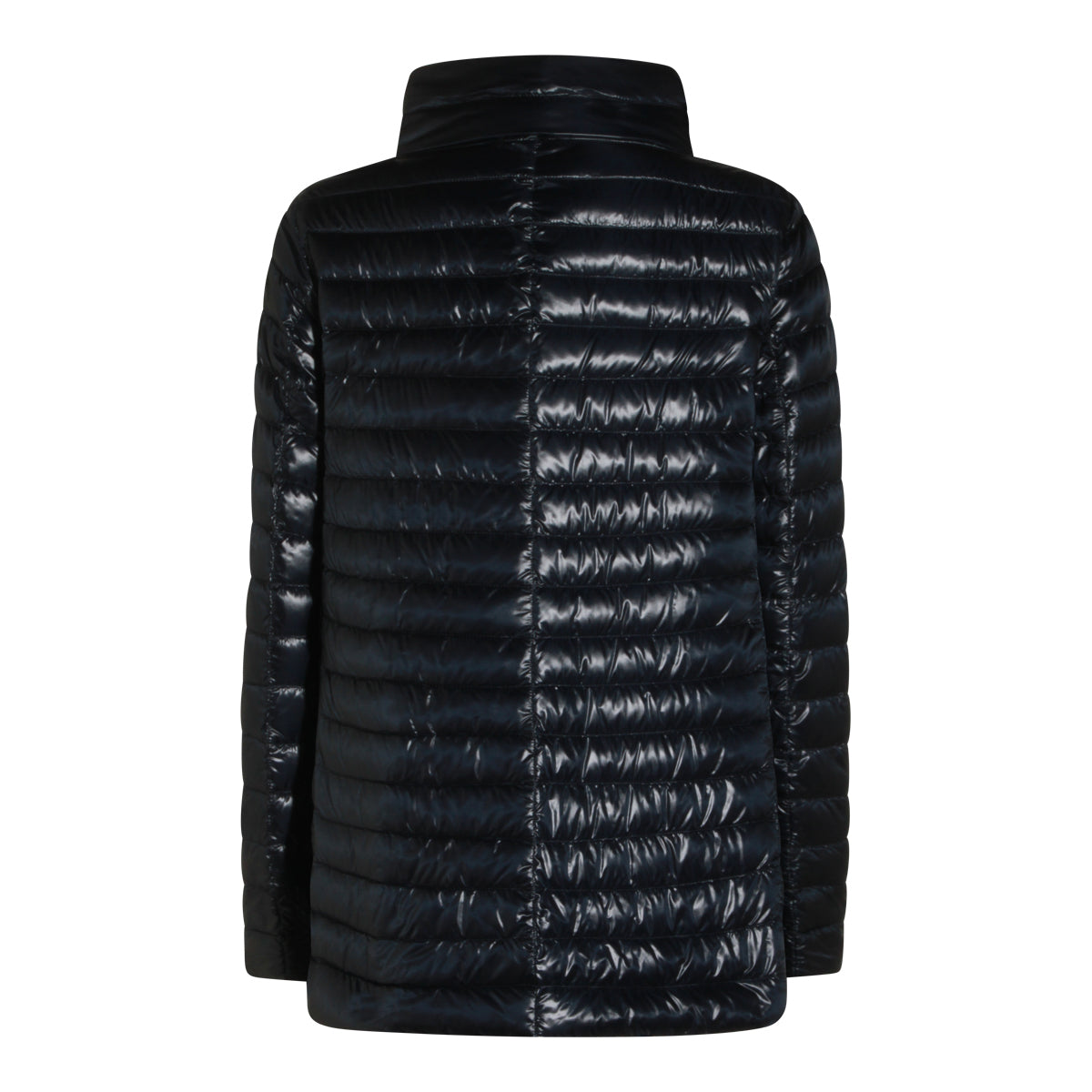 BLUE NAVY PUFFER MIDI DOWN JACKET