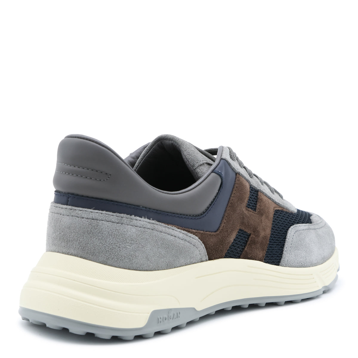 GREY BLUE AND BROWN LEATHER HYPERLIGHT SNEAKERS