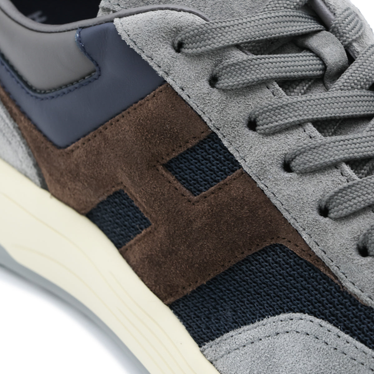 GREY BLUE AND BROWN LEATHER HYPERLIGHT SNEAKERS
