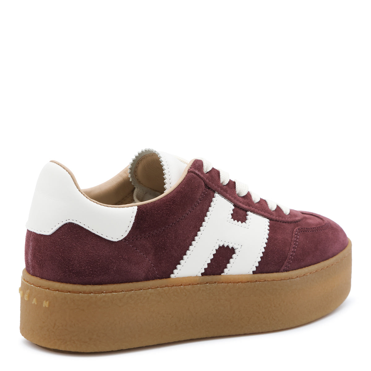 BURGUNDY SUEDE COOL PLATFORM SNEAKERS