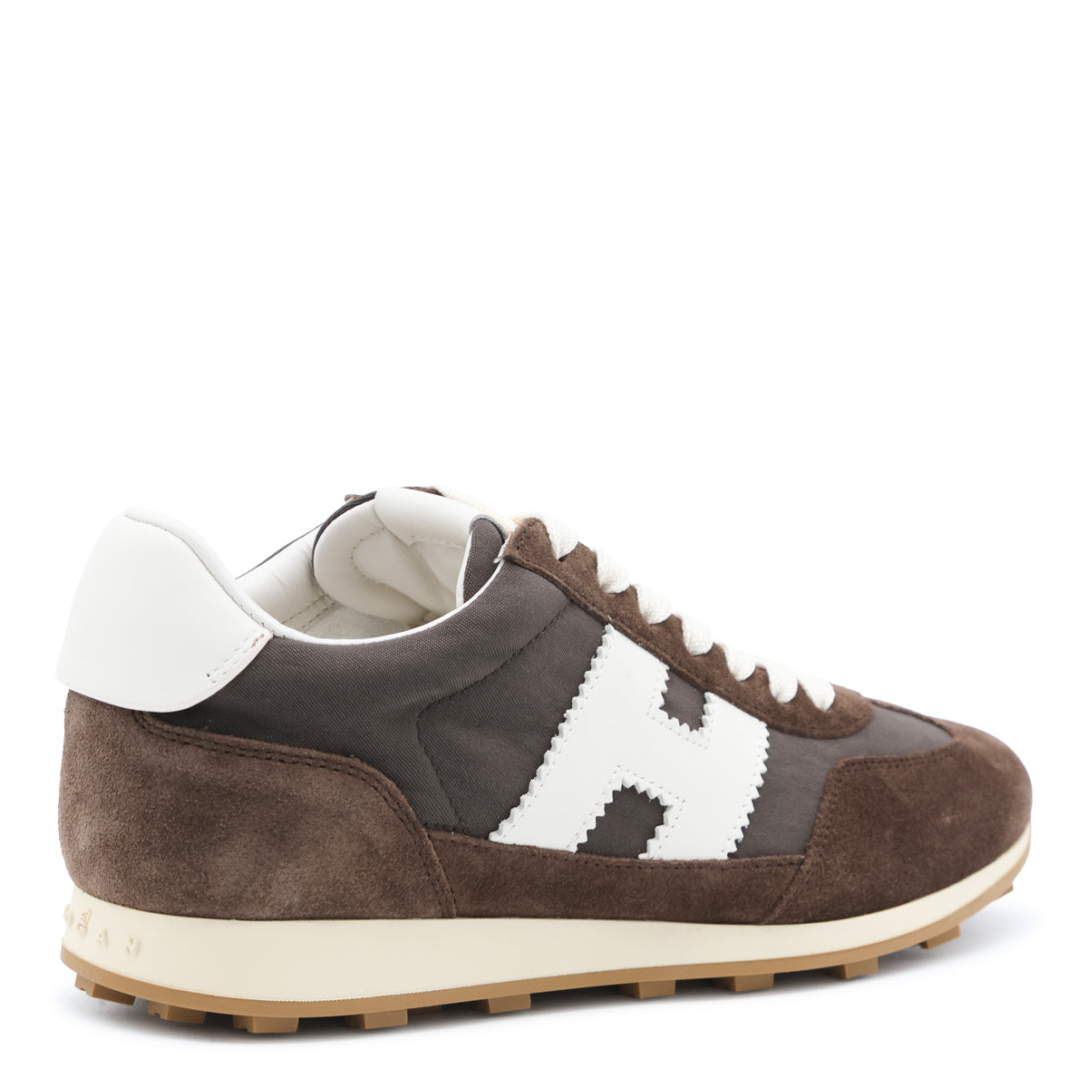BROWN LEATHER H727 SNEAKERS