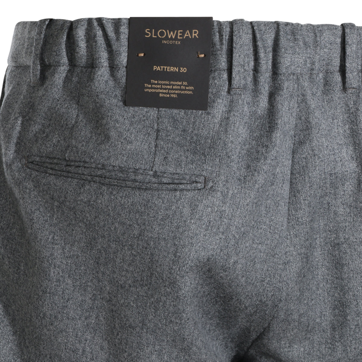 LIGHT GREY VIRGIN WOOL PANTS