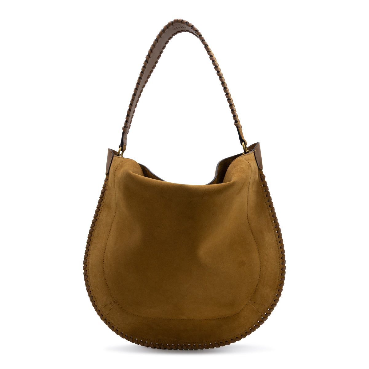 BEIGE SUEDE OSKAN SOFT SHOULDER BAG