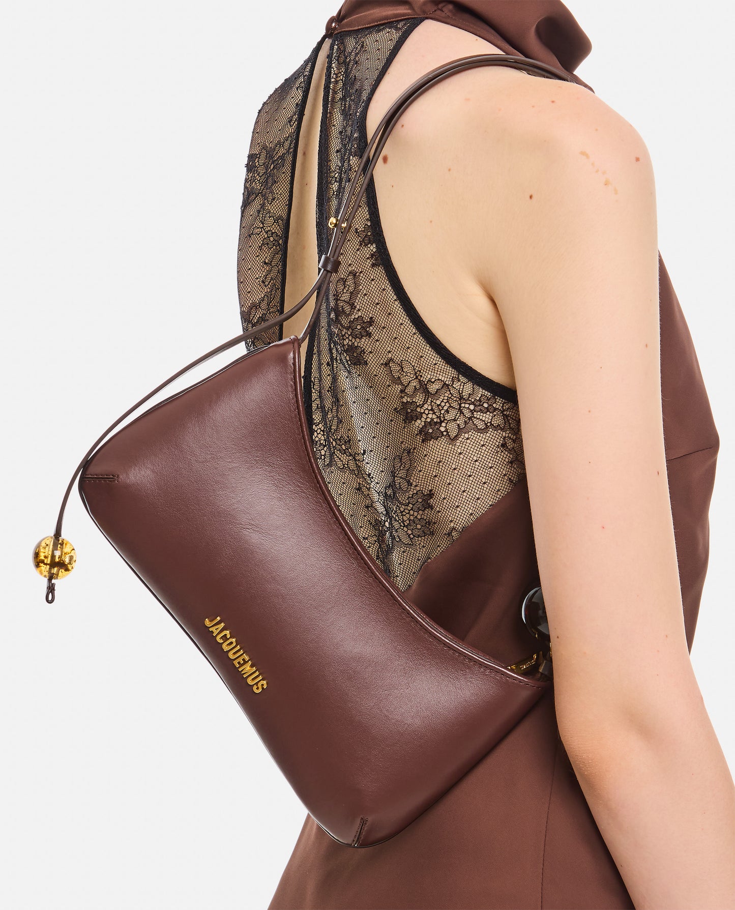 LE BISOU PERLE LEATHER SHOULDER BAG