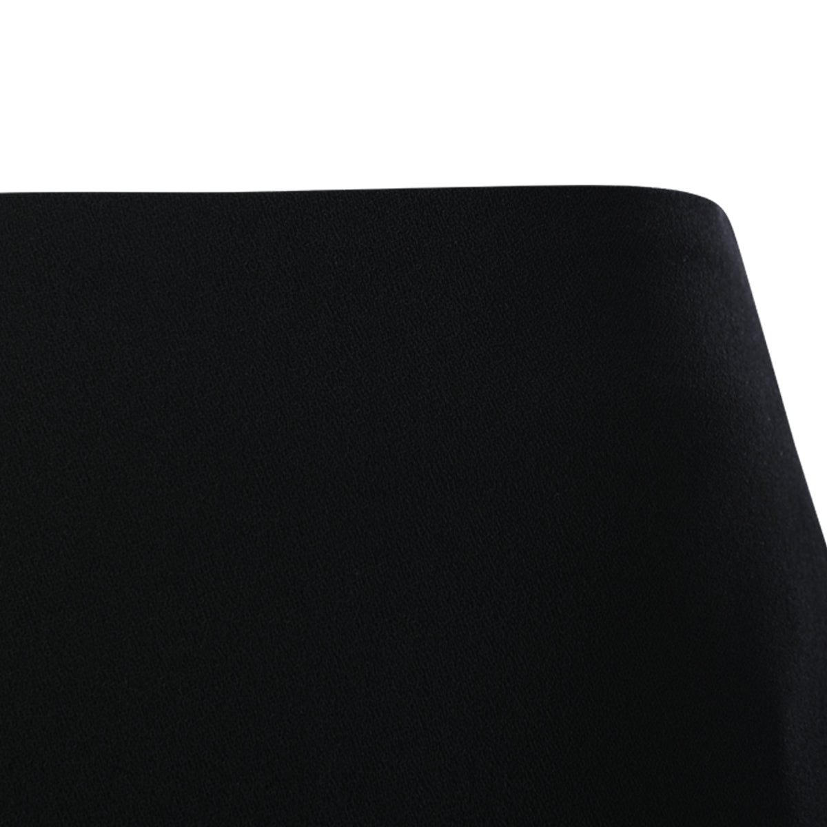 BLACK VIRGIN WOOL MID SKIRT