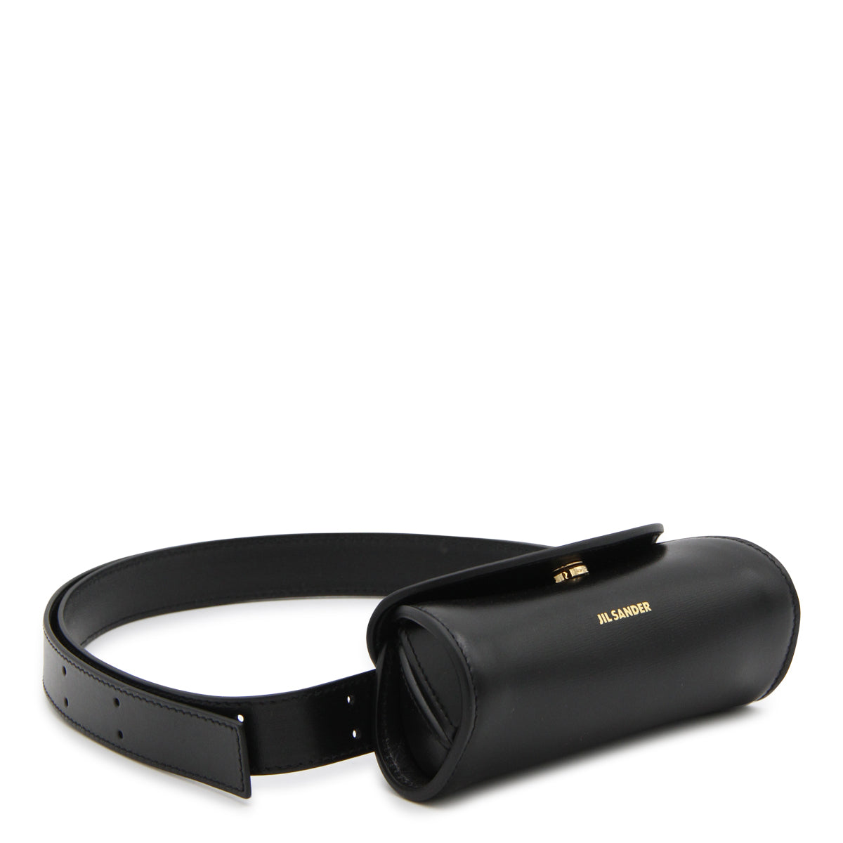 BLACK LEATHER CROSSBODY BAG