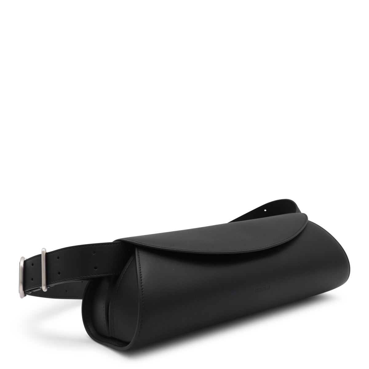 BLACK LEATHER CANNOLO GRANDE TOTE BAG