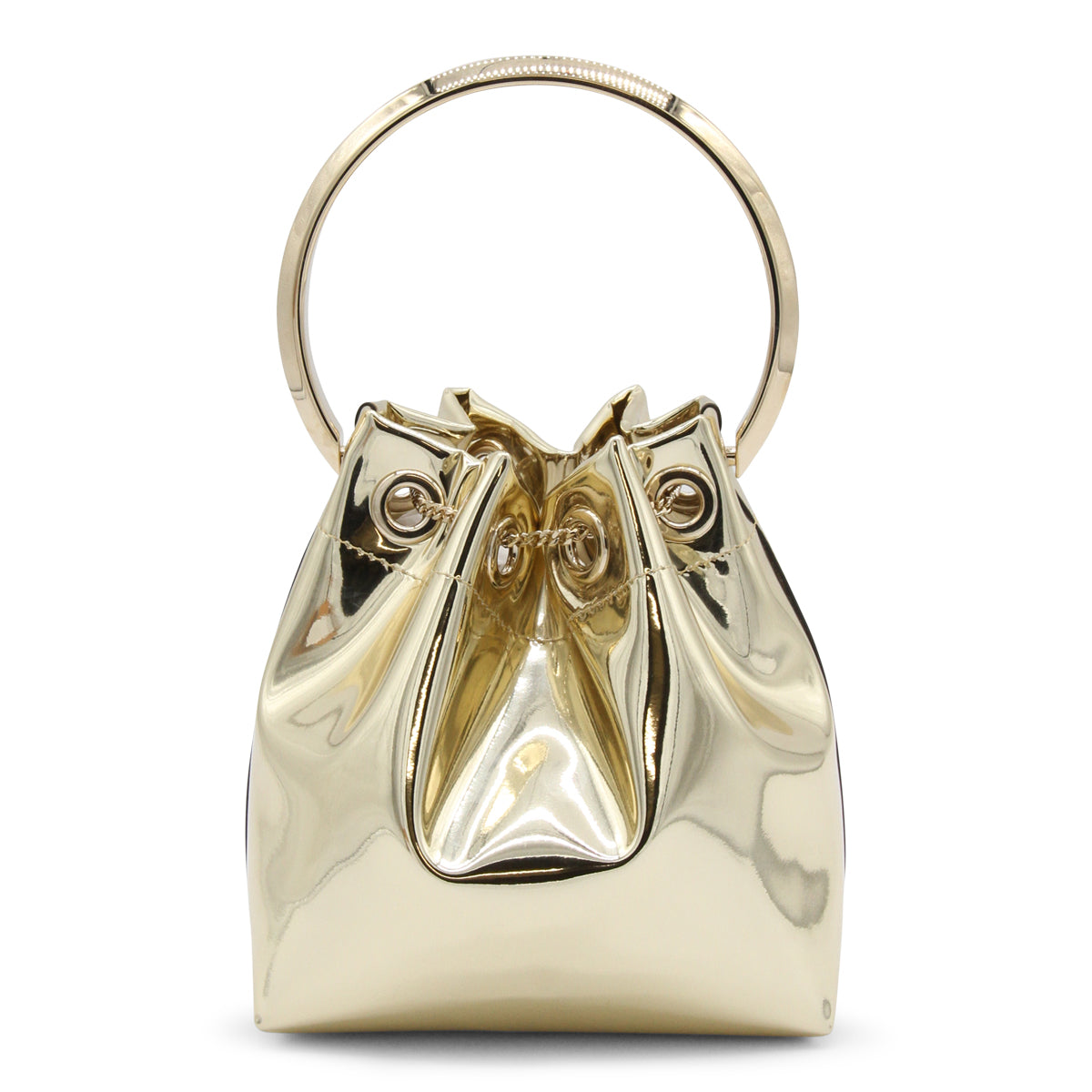 GOLD LEATHER BON BON SATCHEL