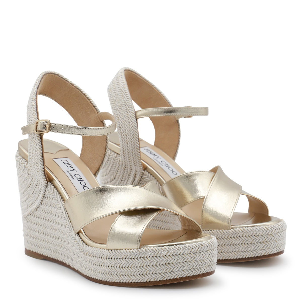 CHAMPAGNE LEATHER ESPADRILLAS