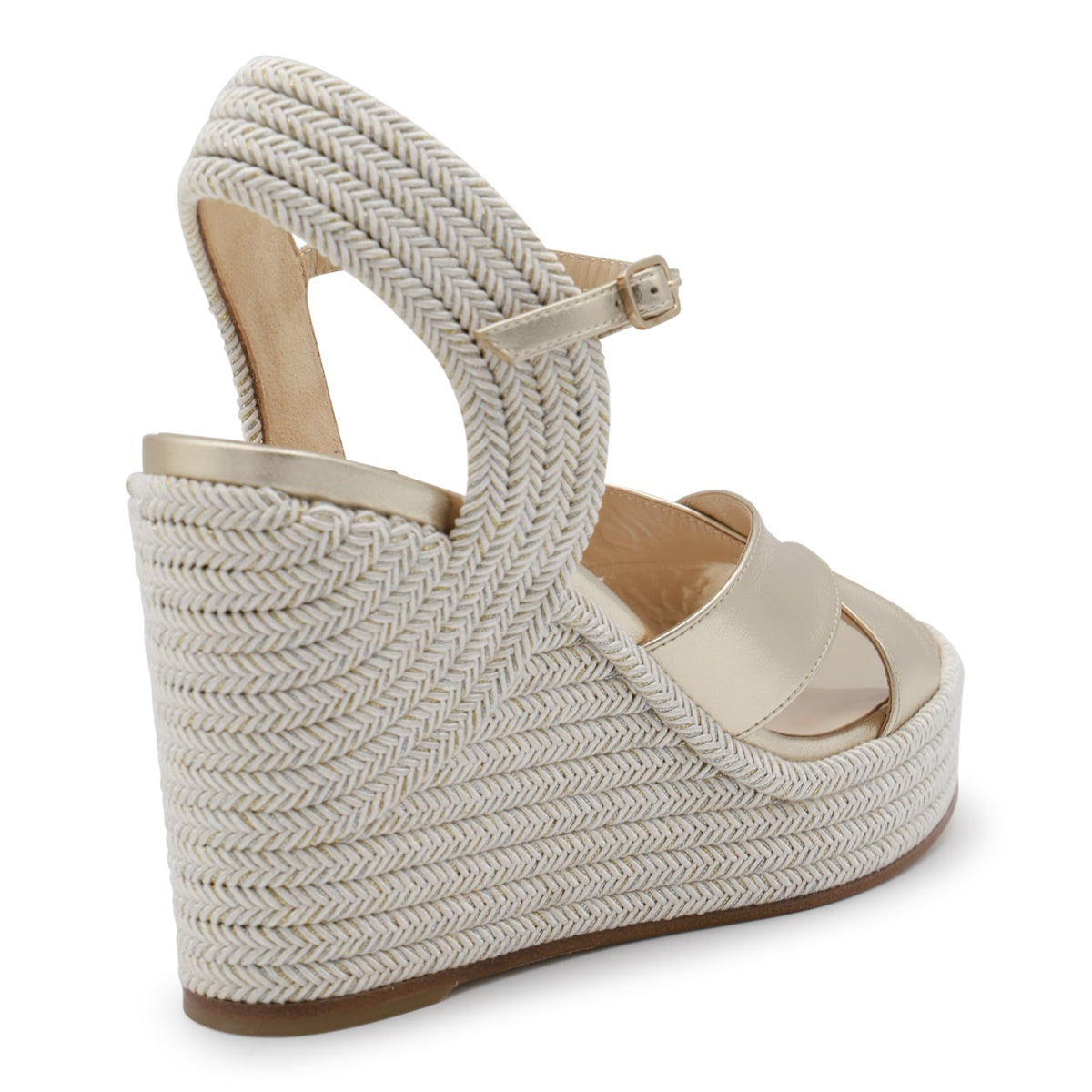 CHAMPAGNE LEATHER ESPADRILLAS
