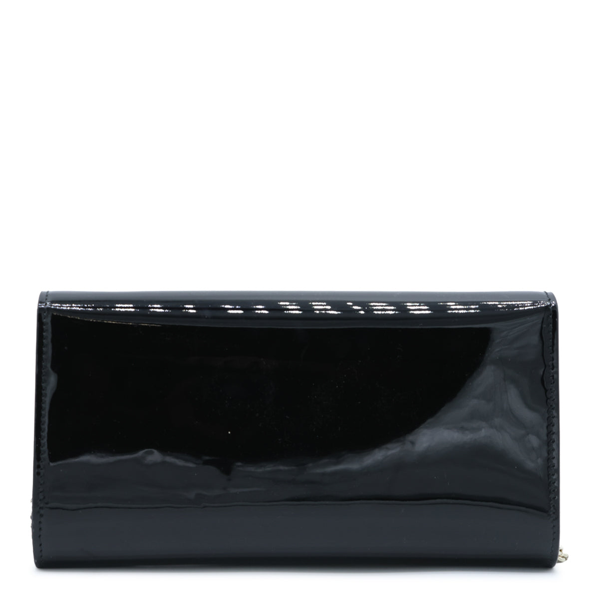BLACK AND LIGHT GOLD LEATHER EMMIE CLUTCH
