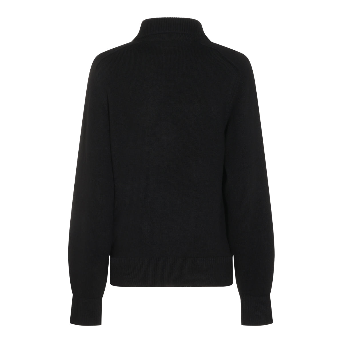 BLACK WOOL AND CASHMERE BLEND JACKSON SWEATER