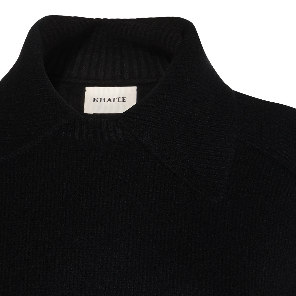 BLACK WOOL AND CASHMERE BLEND JACKSON SWEATER