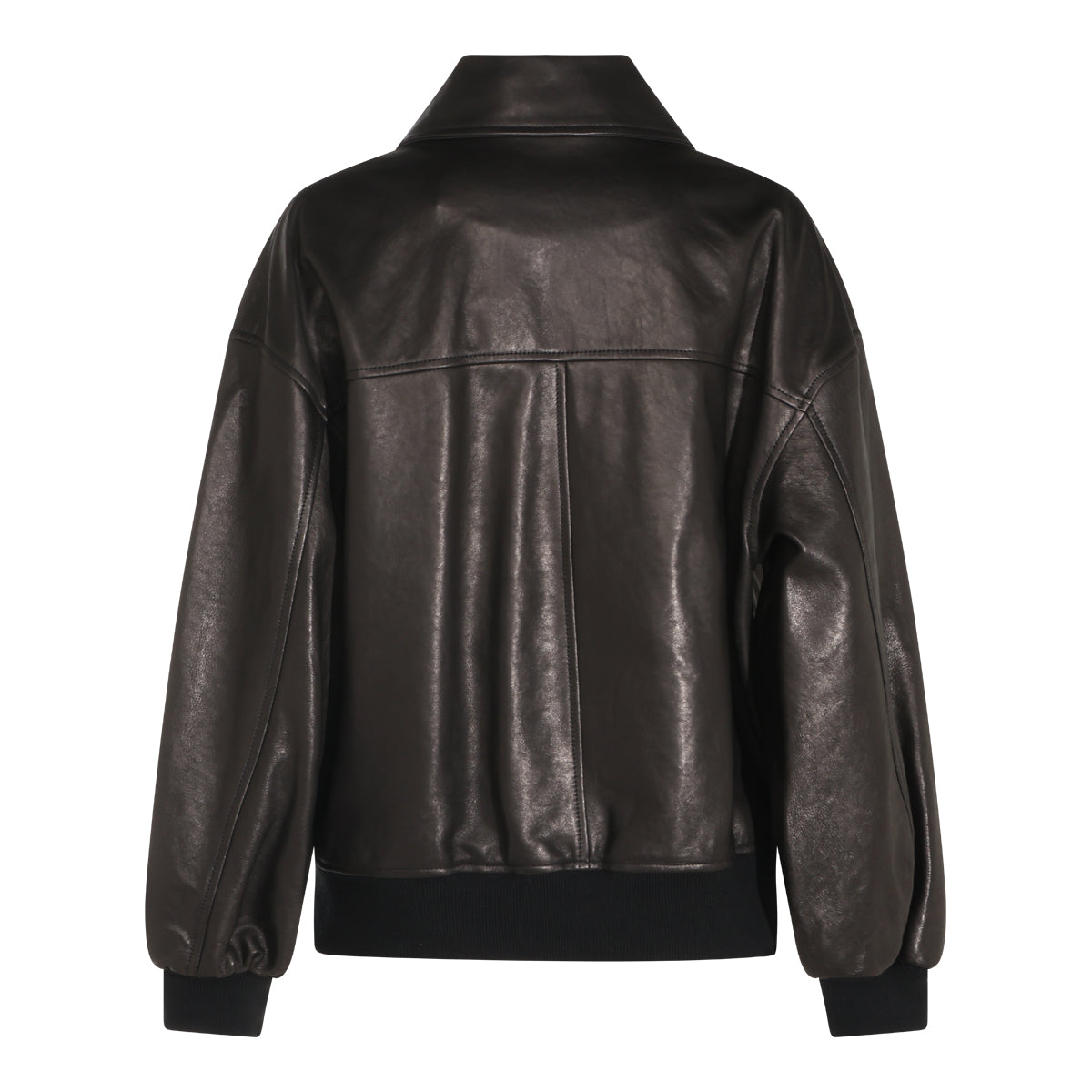 BLACK LEATHER SHELMAN JACKET