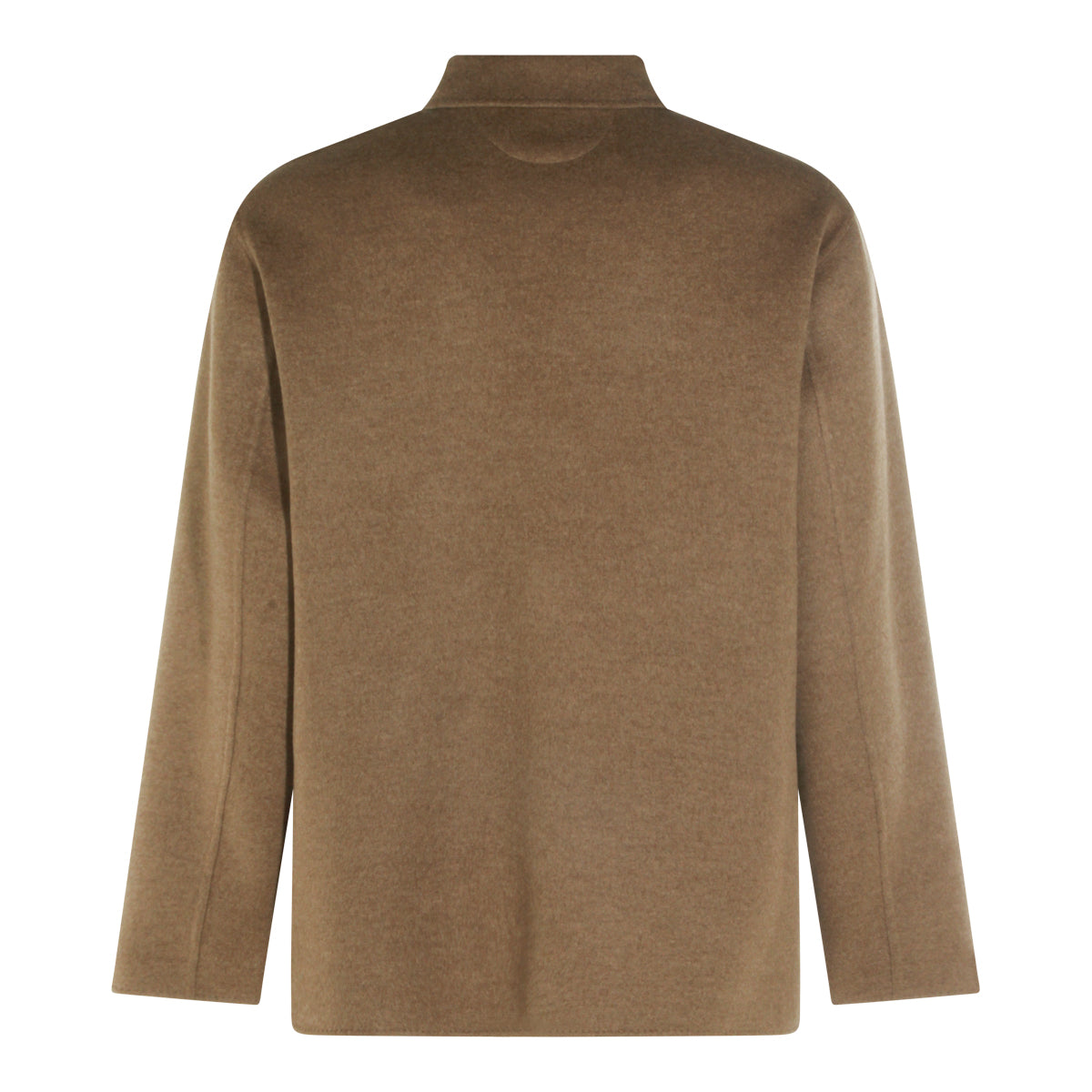 BROWN WOOL CASUAL JACKET