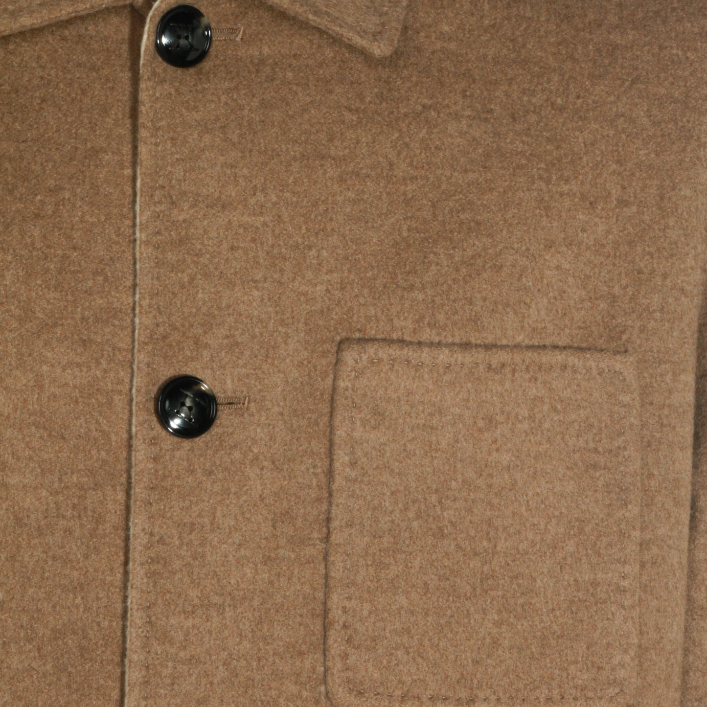 BROWN WOOL CASUAL JACKET