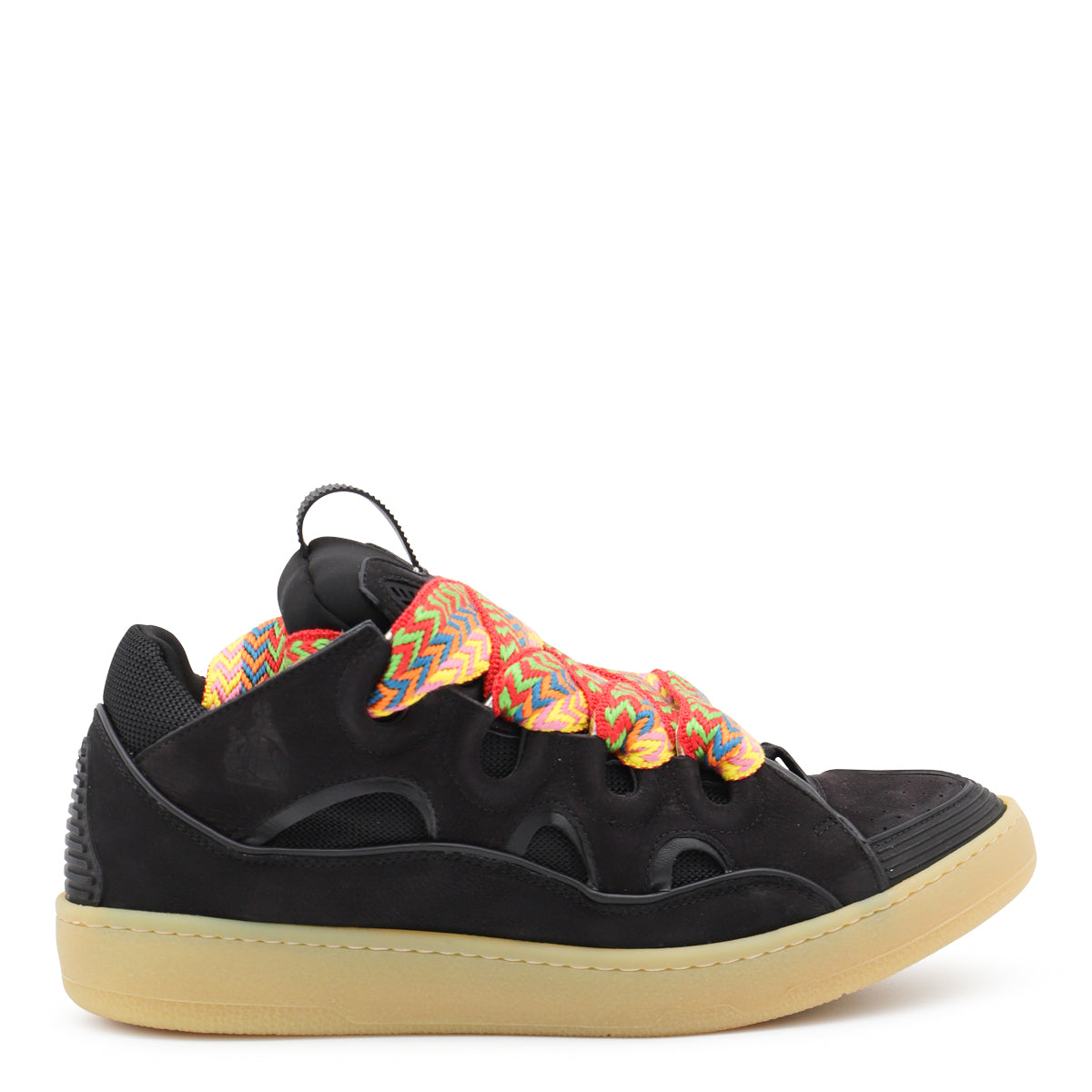 BLACK SUEDE CURB SNEAKERS