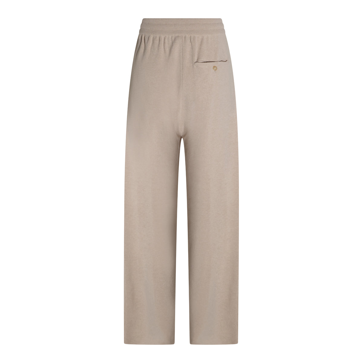 BEIGE VIRGIN WOOL AND CASHMERE BLEND PANTS