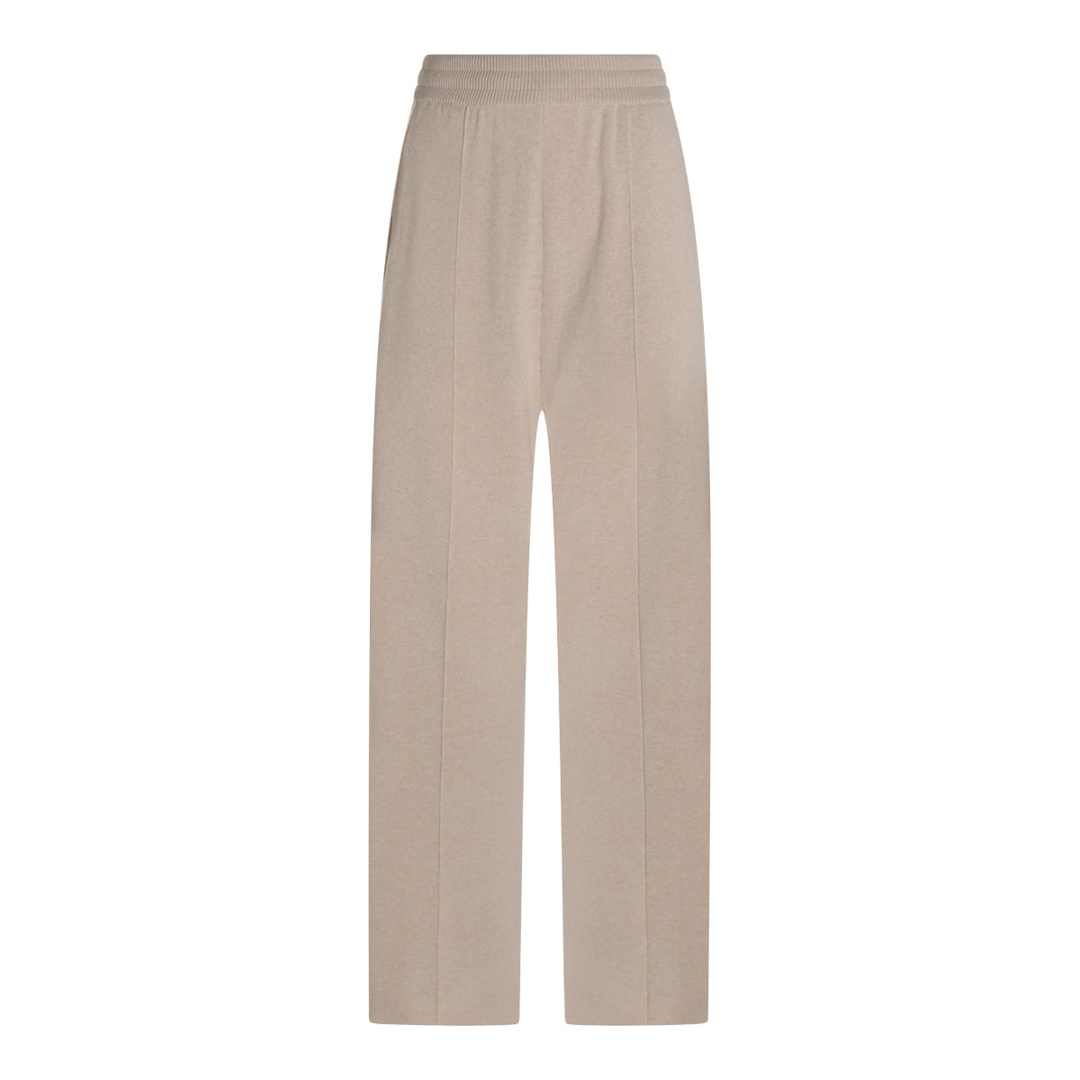 BEIGE VIRGIN WOOL AND CASHMERE BLEND PANTS
