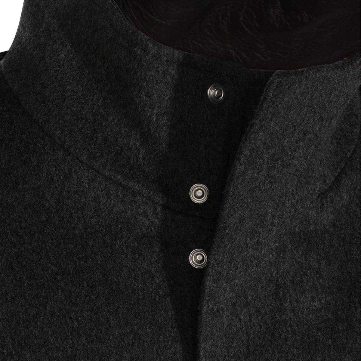 BLACK WOOL CASUAL JACKET