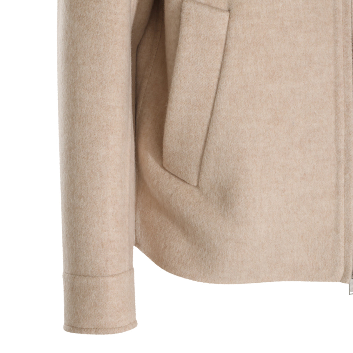 BEIGE SUEDE CASUAL JACKET
