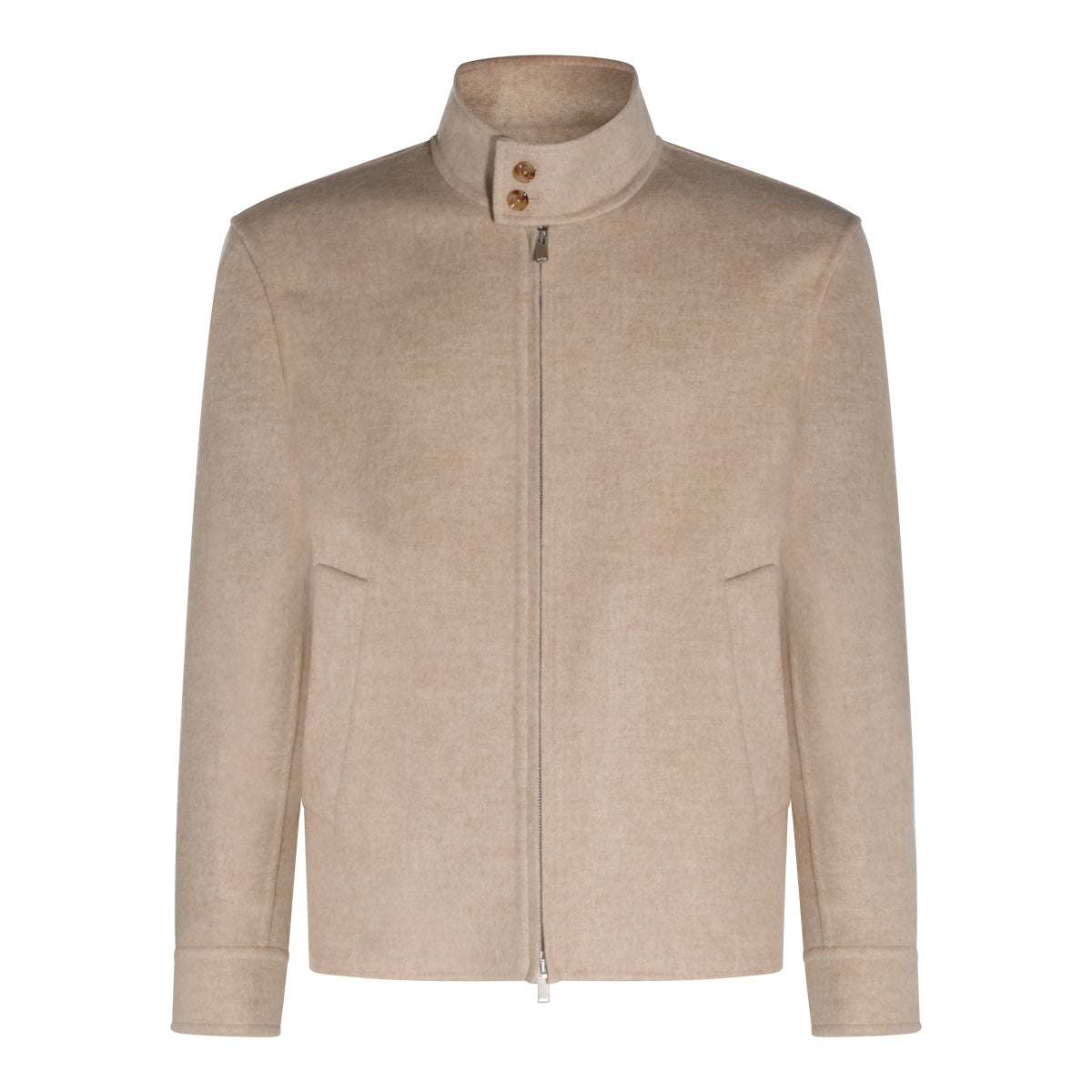 BEIGE SUEDE CASUAL JACKET