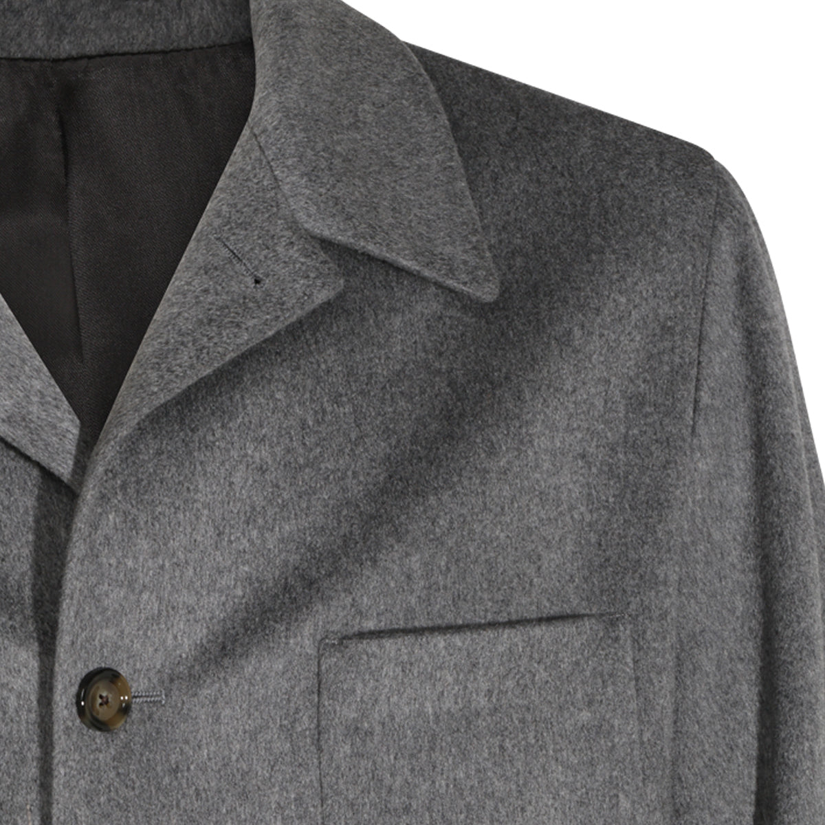 GREY CASHMERE CASUAL JACKET