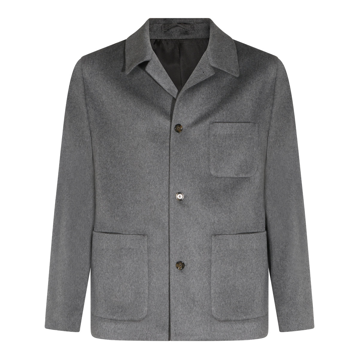GREY CASHMERE CASUAL JACKET