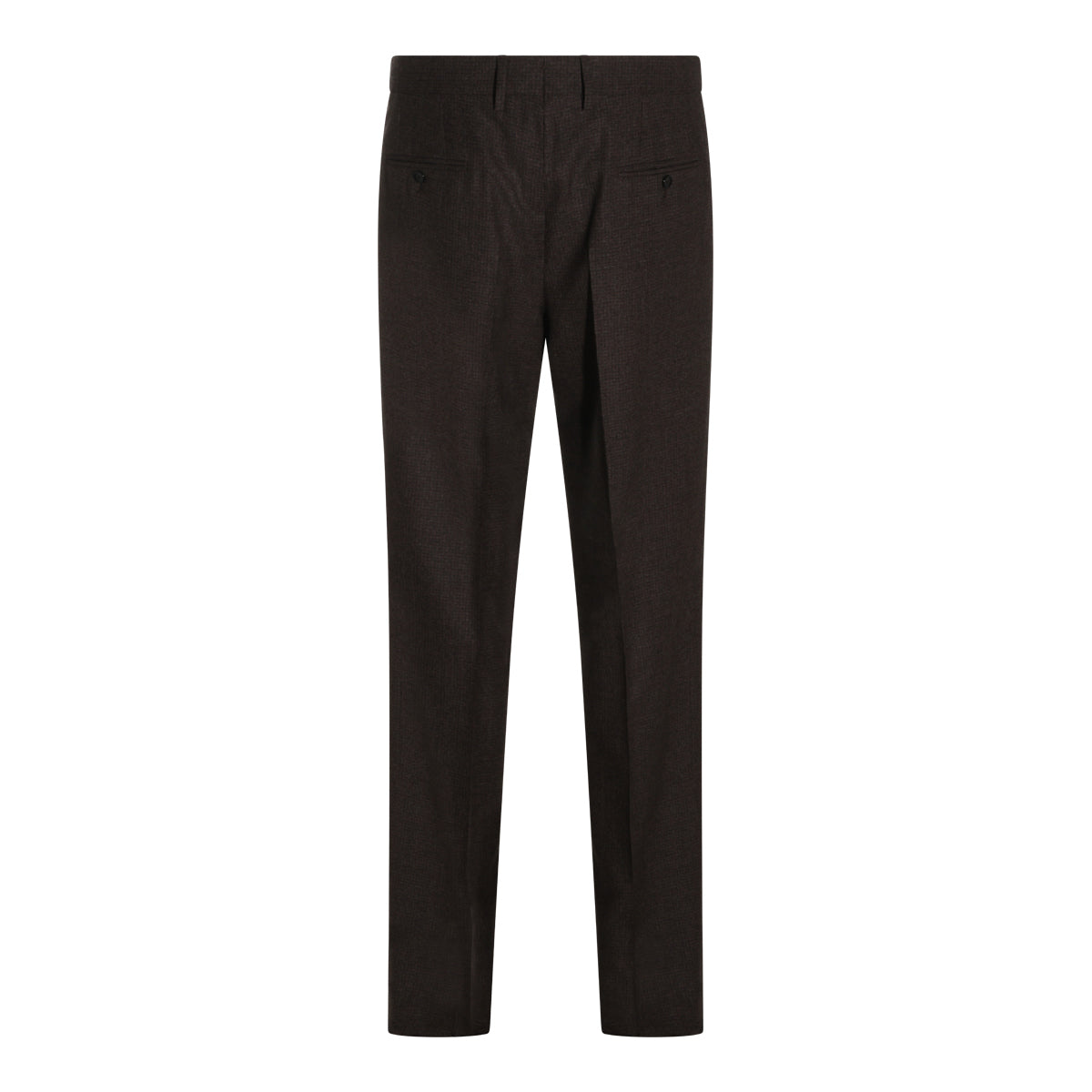 DARK BROWN VIRGIN WOOL PANTS
