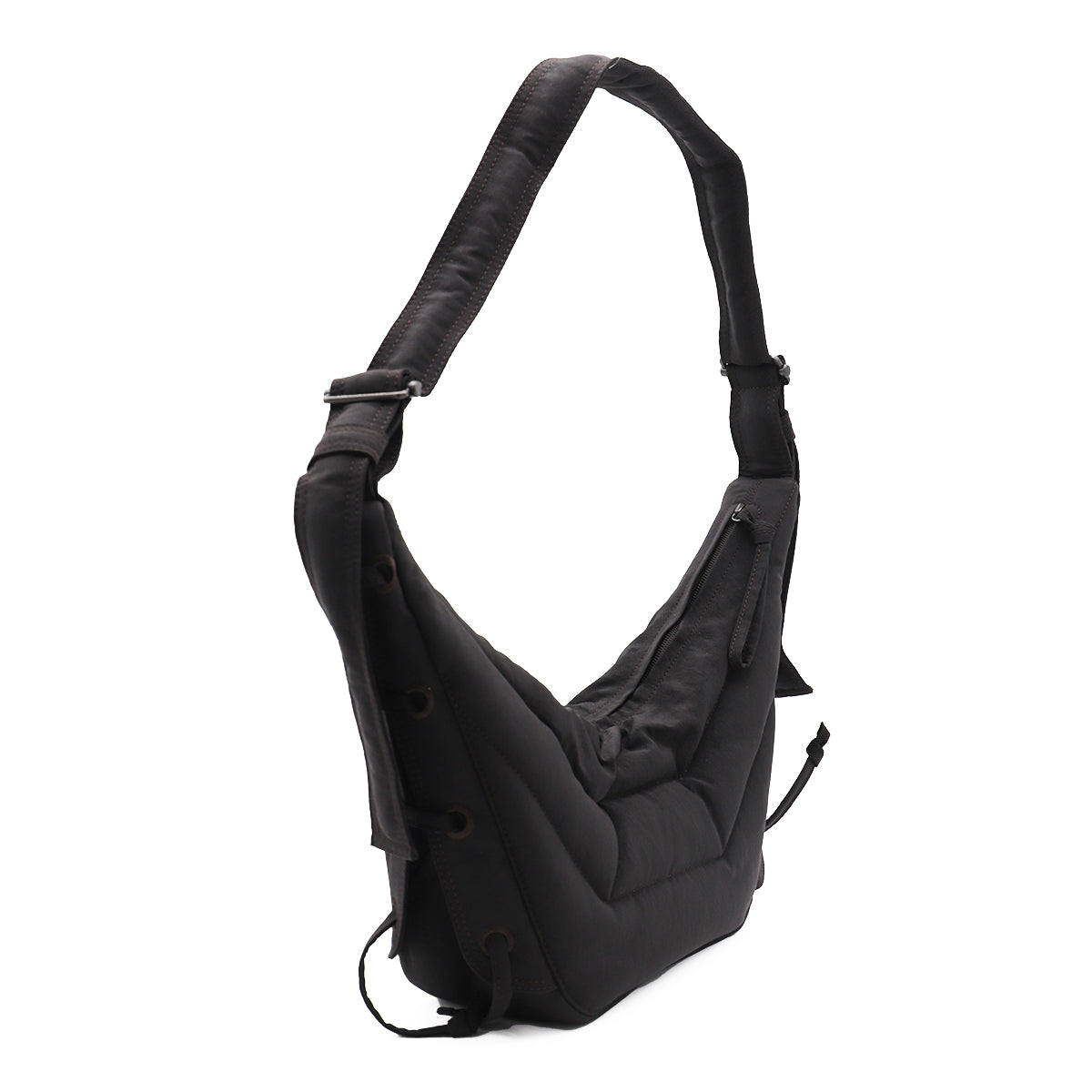 DARK BROWN SMALL SOFT GAME SHOULDER BAG