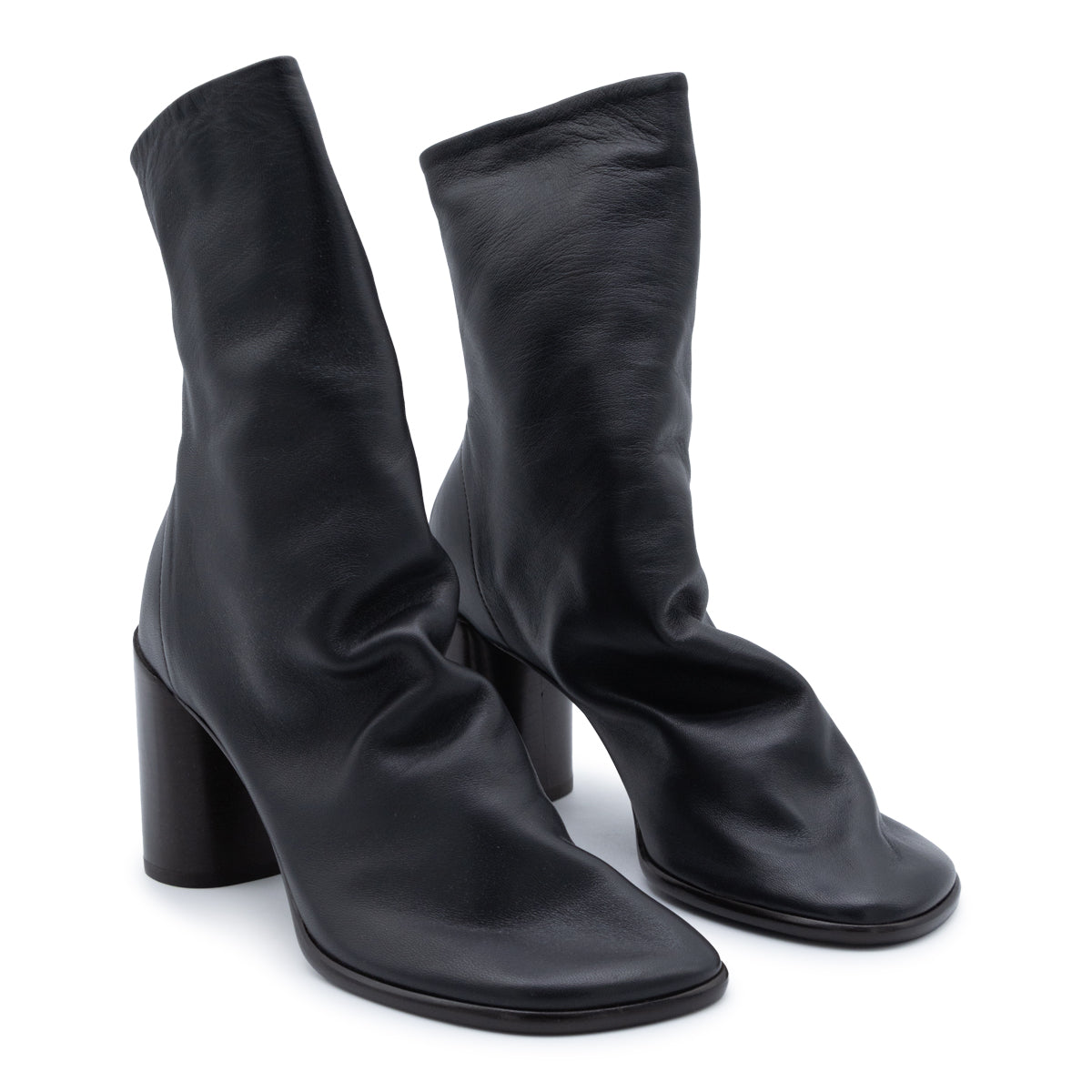 DARK BROWN LEATHER BOOTS