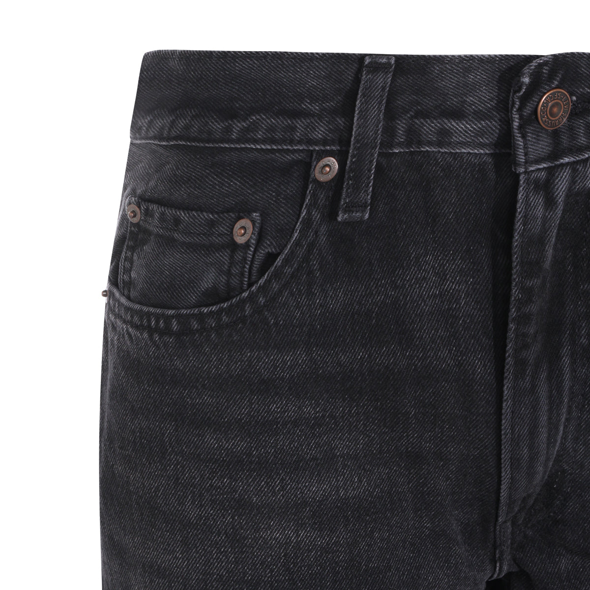 BLACK COTTON BAGGY DAD JEANS