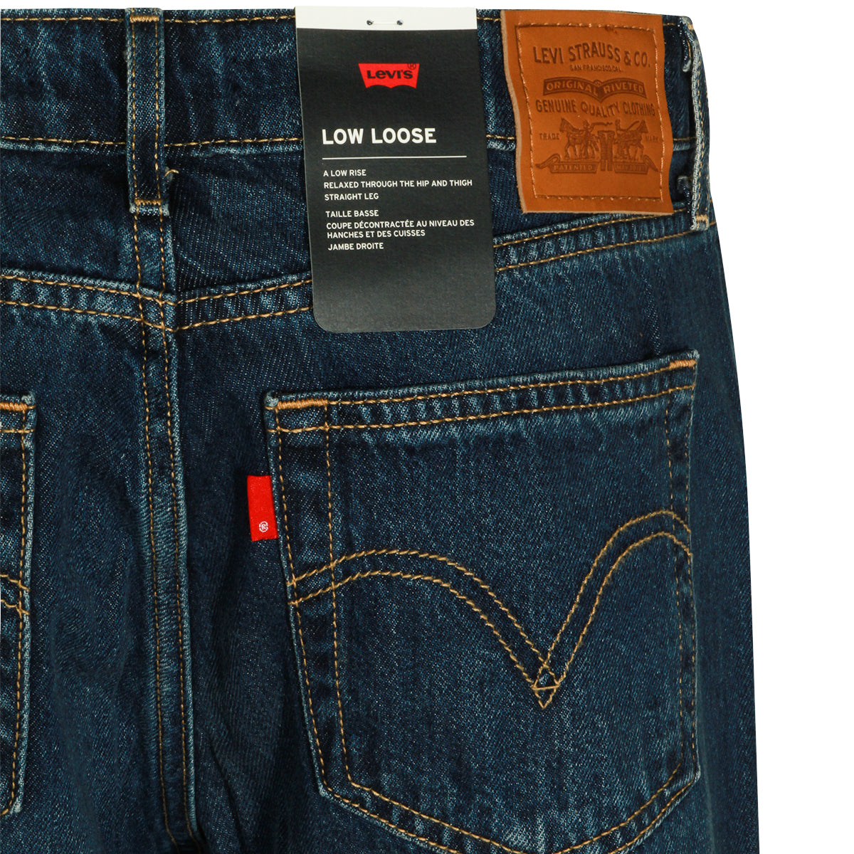 DARK BLUE LOW LOOSE JEANS