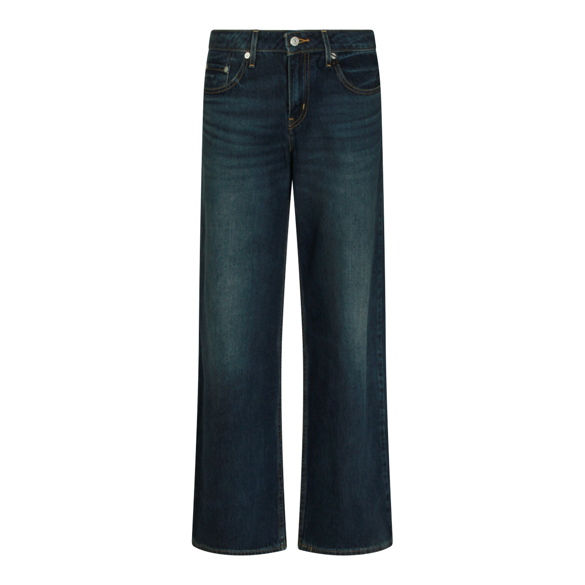 DARK BLUE LOW LOOSE JEANS