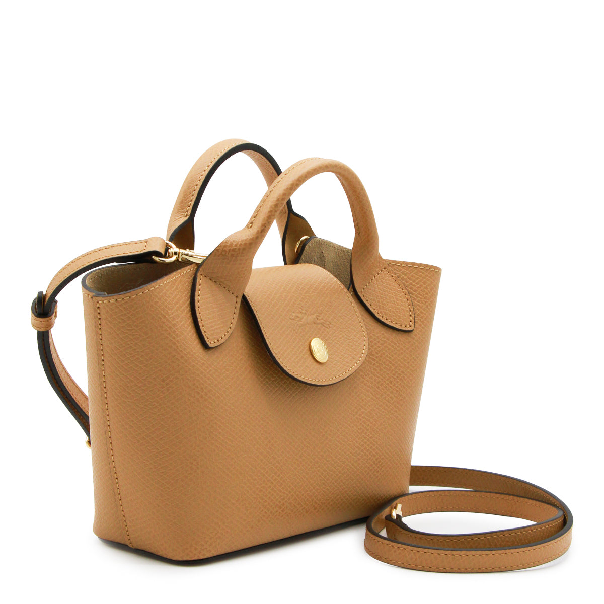 BEIGE LEATHER EPURE XS CROSSBODY BAG