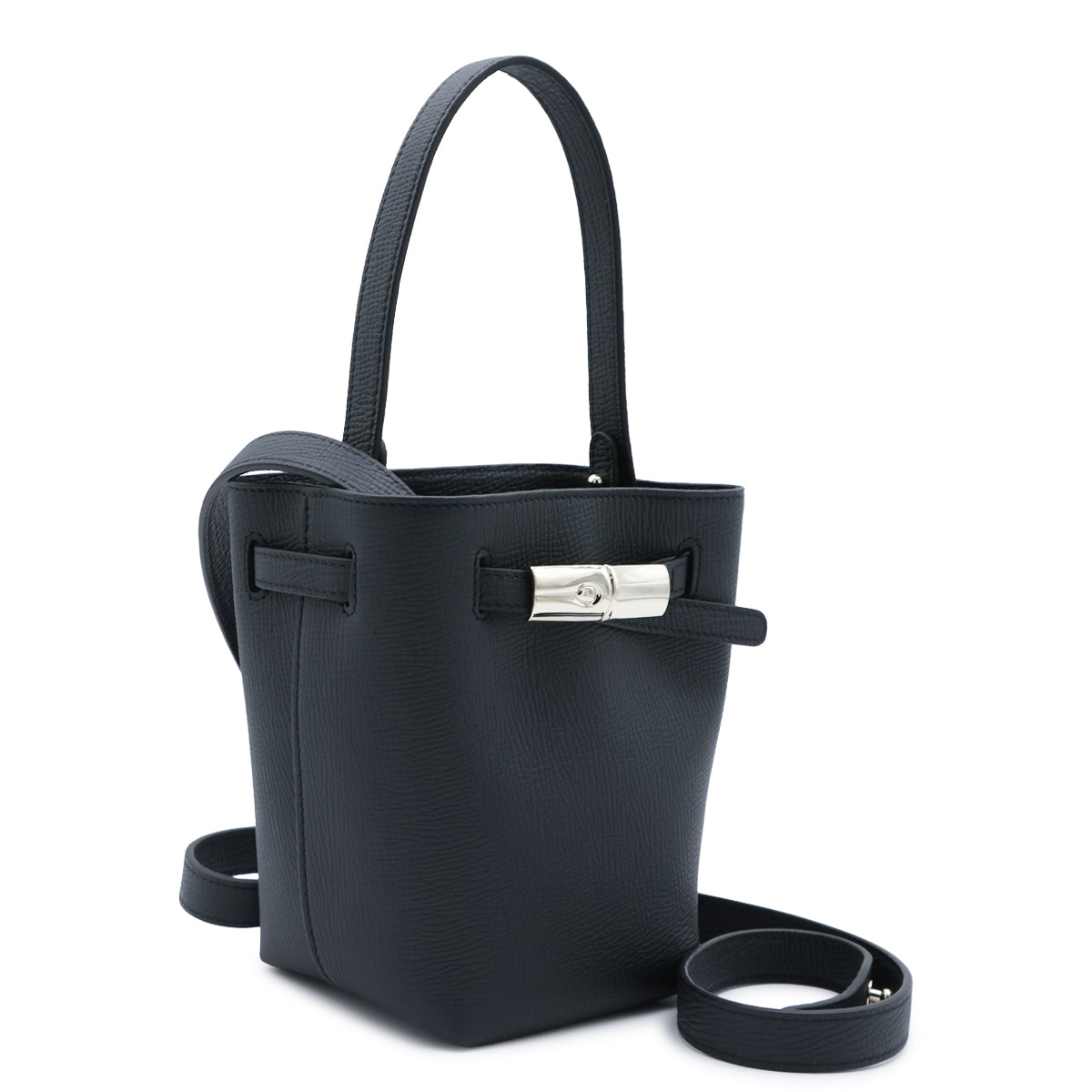 BLACK LEATHER LE SMART FLOW S SATCHEL