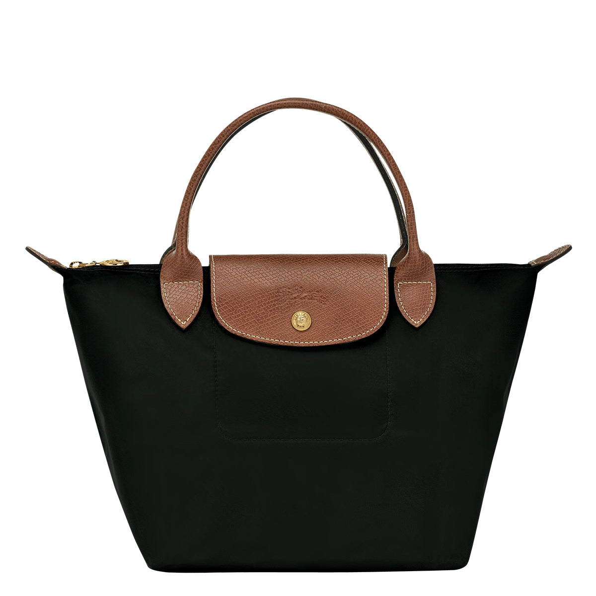 BLACK LEATHER LE PLIAGE ORIGINAL S TOTE