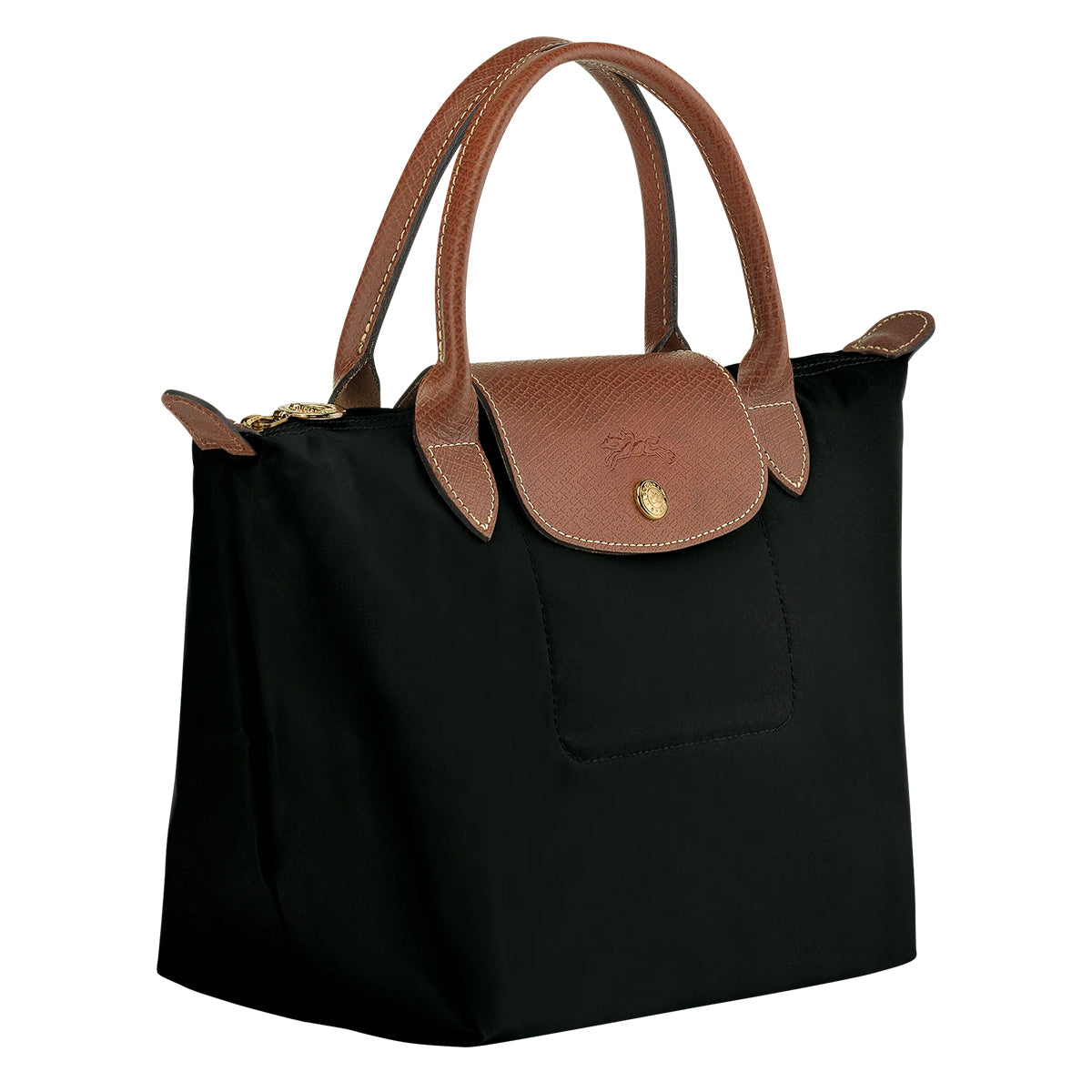 BLACK LEATHER LE PLIAGE ORIGINAL S TOTE